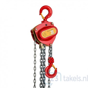 DELTA RED Premium Handkettingtakel 1.5 Ton
